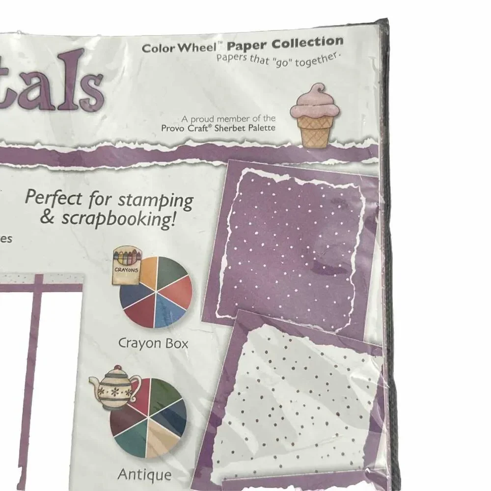 Color Wheel Paper Collections Lilac Petals 24 Sheets‎ Sherbet Palette Scrapbook